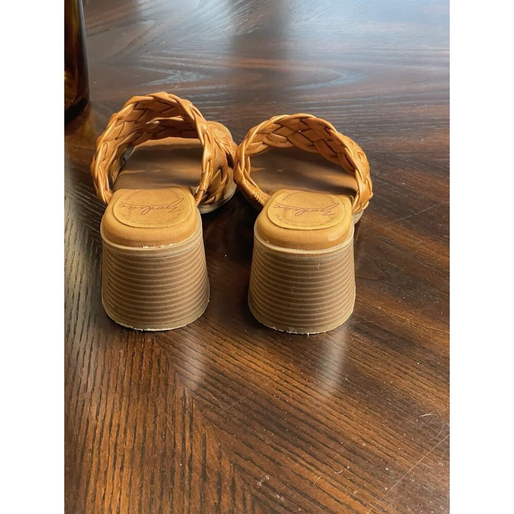 Zodiac Sandals Womens 7 Lilah Brown Braidied Slip On Chunky Heel Shoes​ - Picture 3 of 8